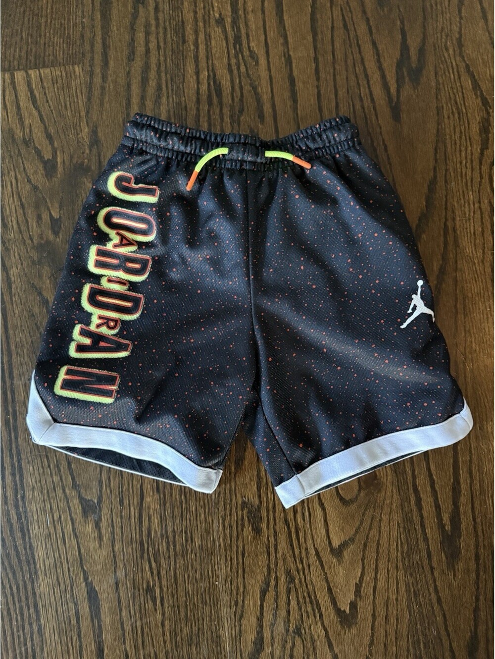Jordan Nike Shorts Youth Boys M 10-12 Black Red Speckle Jumpman